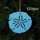 12 Pcs Wooden Coastal Christmas Decor Hanging Ornaments Starfish for Christmas Tree, Beach Christmas Ornaments Seashells Sanddollar for Nautical Xmas Tree Fireplace Home Decoration (White  Blue)