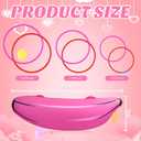 Leitee 16 Pcs Inflatable Banana Ring Toss Party Favor for Women Include 4 Pack Inflatable Banana with 12 Pcs Plastic Toss Rings Niqht for Adults Swimming Pool Decorations