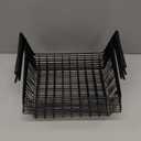 8 PACK Hanging Under Shelf Storage Basket Kitchen Cabinet Organizer Storage, Slides Under Wire Shelves for Counter Pantry Desk Bookshelf,Black