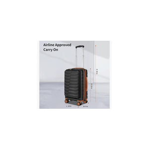 22×14×9 Airline Approved Carry On Expandable Luggage with Front Open Pocket, Spinner Wheels, ABS+PC Hardshell Small 20inch Suitcase