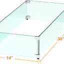 Skyflame 30 x 14 Inches Rectangular Fire Pit Glass Wind Guard for Outdoor