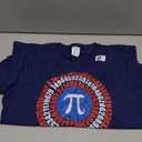 Captain Pi Superhero Shield Funny Math Pi Day T-Shirt (Small, Navy Blue)