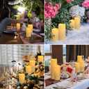 YOROXRG Set of 24 Waterproof Outdoor Flameless Candles, LED Candles with 4 Remote and Timer,(H 4" 5" 6" x D 2.2"),for Halloween Wedding Festiv