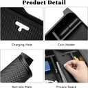 Center Console Hidden Box Organizer Compatible with Honda 2023-2025 2026 Pilot & 2024-2026 Passport & 2024 2025 Ridgeline Interior Accessories Insert Armrest Hidden Organizer Tray