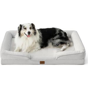 Bedsure XL Orthopedic Dog Bed for Extra Large Dogs - Washable XLarge Dog Cat Bed Waterproof, Comfort Dogs Couch Sofa with Washable Removable Cover, Pet Bed with Nonskid Bottom, Light Grey, 42"