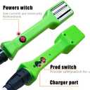 Rechargeable Cattle prod with LED Light, Cattle prod for self-Defense, Electric Cattle prod, 25.17 inches, Green