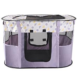 Portable Pet Playpen, Foldable Collapsible Cats Exercise Enclosure Kennel Tents Cat Delivery Isolation Room Dog Crates House Great for Indoor Outdoor Travel Use Pets Kitten Rabbit(Small,Blue)
