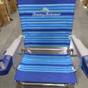 Tommy Bahama Set of 2 Highboy 4 Position Beach Chairs 15 Inch Seat Height with Cupholder, Side Storage Pouch and Mobile Phone Holder