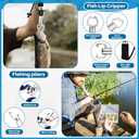 MiniInflat Telescopic Fishing Rod and Reel Combo, 6.89ft 2pcs Collapsible Rod with Plier Lip Gripper Lures Carrier Bag Pre-Loaded Spinning Reel Saltwater Freshwater Fishing Pole Kit