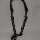 Weaver Leather Brahma Webb Goat Collar, Nickel Plated Chain (Brown)