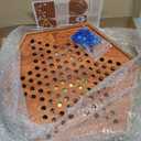 17 Inches Extra Large Wooden Jumbo Chinese Checkers Board Game Set with Drawers for Up to 6 Players Classic Strategy Game | Easy Grasping 16MM 72 Pieces of Marbles for Adults,Kids