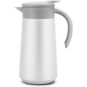 28oz Coffee Carafe Airpot Insulated Coffee Urn Stainless Steel Vacuum Thermal Pot Flask for Coffee, Hot Water, Tea, Hot Beverage - Keep 9 Hours Hot, 18 Hours Cold (White)