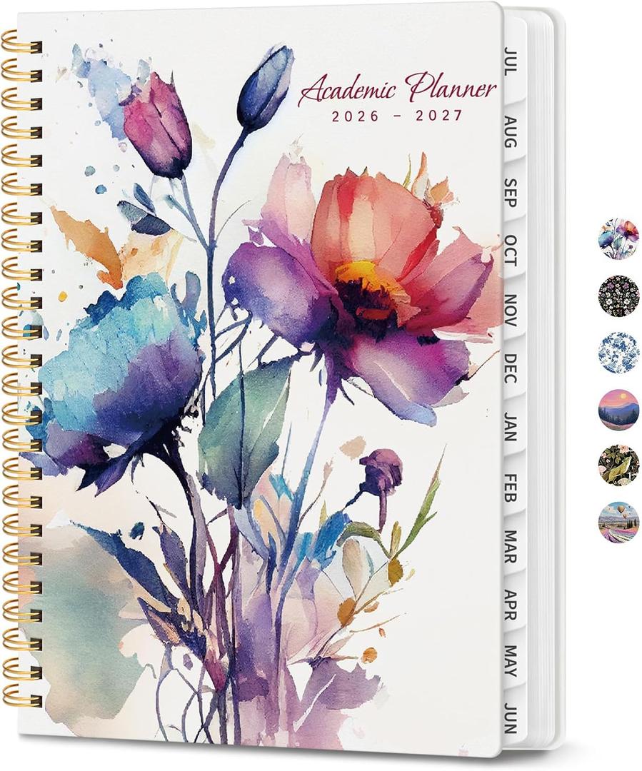 4 x ZOTIA Academic Planner 2026-2027, Monthly & Weekly Jul 2026-Jun 2027