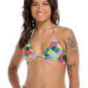 Body Glove Women's Standard Luana Halter Slider Triangle Bikini Top Swimsuit, Aloha Vibes, M