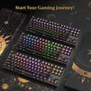 Redragon K552P Mechanical Gaming Keyboard TKL with 18 Backlight Modes, Hot-Swappable Red Switches, 87-Key Compact Ergonomic Design, N-Key Rollover & Software Programmable Macro - RGB, Black
