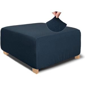 NeColorLife Square Ottoman Cover Jacquard Fabric Ottoman Slipcover Thick Stretchable Footrest Stool Covers for Oversized Square and Rectangle Ottoman,Large Size,Navy Blue NeColorLife Square Ottoman Cover Jacquard Fabric Ottoman Slipcover Thick Stretchable Footrest Stool Covers for Oversized Square and Rectangle Ottoman,Large Size,Navy Blue