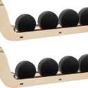 Beeveer 2 Pcs Hockey Puck Display Cases Wooden Wall Mount Hockey Puck Holder with Hook for Players Team Gifts Living Room Storage Decoration Accessories