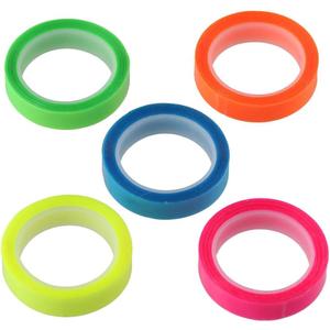 okhobby 5 Rolls Highlighter Sticker Transparent Marking Sticker, Colored Tapes, Gift Office Supplies