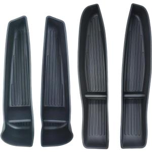 Door Side Pocket Storage Box for Tesla Model Y Juniper 2025 2026 Front& Rear Door Pocket Inner Organizer Trays for Model Y Juniper Accessories Black TPE 4PCS