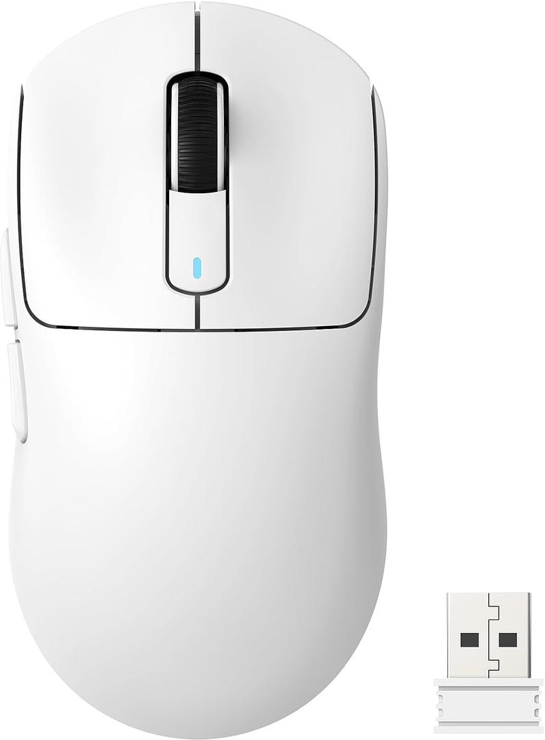 ATTACK SHARK X3 Lightweight Wireless Gaming Mouse with Tri-Mode 2.4G/USB-C Wired/Bluetooth,26K DPI, PAW3395 Optical Sensor, Kailh GM8.0 Switch,5 programmable Buttons for PC/Win/Mac(White)