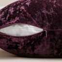 MIULEE Velvet Throw Pillow Covers Set of 2, Soft Neutral Decorative Pillow Cases with Luxurious Textured Vintage Cushion Covers for Home Decor Couch Sofa Bed,Purple 24x24 inch