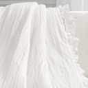 Lush Decor Ella Ruffle Lace Throw Blanket, 50" W x 60" L, White - Coquette Throw Blankets for Bed - Couch Blanket - Ruffled Throw Blanket for Couch
