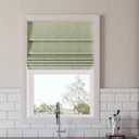 Sun Zero Seraphina Textured Total Blackout Cordless Roman Shade, 35" x 64", Sage Green
