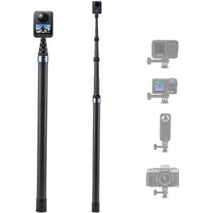 9.8ft Carbon Fiber Extended Selfie Stick - 3M Invisible Pole for Insta360 X5/X4 GoPro Hero 12/11/10 DJI Action Effect 360° Shooting with Universal 1/4" Mount