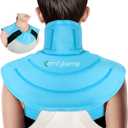 Comfytemp Ice Pack for Neck Shoulders Pain Relief with Straps, Reusable Gel Shoulder Ice Pack Wrap, Cold Compression Physical Therapy Recovery for Upper Back, Cervical Injuries (S)