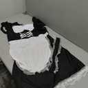 Fun Shack Maid Outfit for Men, Male Uniform, French Maid Costume, Party Dress Up (Large)
