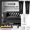 Black Leather & Vinyl Repair Kit, Fix Fading, Tears, Scratches, and Peeling on Leather and Vinyl Furniture, Car Seats, and Jackets, Easy Instruction with Color Mixing Guide
