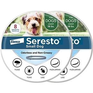 Seresto Small Dog Vet-Recommended Flea & Tick Treatment & Prevention Collar for Dogs Under 18 lbs. | 2 Pack
5K+