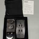 Upgraded 2000W Voltage Converter US to Europe -220V to 110V Converter for European Travel for Hair Dryer Straightener, 2300W Travel Power Adapter with PD Charger for Tablet Camera Cell Phone (Black)