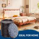 Ezprotekt 4" Round Carpet Bottom Furniture Caster Cups, 16 Pcs Reusable Furniture Coasters, Felt Furniture Sliders Pads to Protect Hardwood, Tile or Carpetd Floors from Scratches (Brown/Gray)