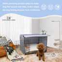 Explore Land Pattern Dog Crate Cover for 24 Inches Wire Cage, Heavy-Duty Polyester 1 2 3 Doors Standard Metal Pet Kennel Enclosure (Morocco)
