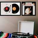 Fxojyvo Vinyl Record Frame for the Wall Display Album Cover, Black 16x24 Frame for any 12 Inch LP Record with Cover - 1 Pack/Black