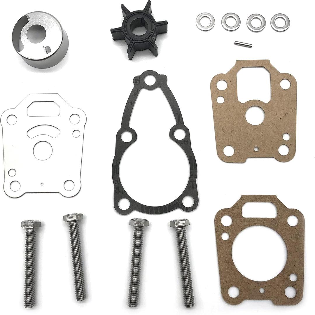 4 5 6 HP Water Pump Impeller Repair Kit for Mercury Quicksilver 16159A03 8M0155395 4HP 5HP 6HP Outboard 2/4-Stroke Nissan Tohatsu 369873220 369873221 369873221M 369873222 Evinrude 5040224 2002-2018