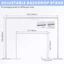 HAYOHRT 10x10 ft Pipe and Drape Backdrop Stand Kit Heavy Duty Backdrop Stand Adjustable Photo Background with Metal Base for Parties Wedding Video Studio Birthday Background Stand Silver