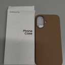 ORNARTO Compatible with iPhone 16 Case 6.1", Slim Liquid Silicone 3 Layers Full Covered Soft Gel Rubber Shockproof Phone Case, Protective Cover with Anti-Scratch Microfiber Lining-Light Brown