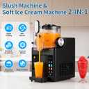 Slushie Machine& Soft Serve Ice Cream Maker, Slushie Machine for Home,Frozen Drink Machine, No Ice Needed, Self Cleaning Slushy Machine, Perfect for Milkshake, Frozen Margaritas, Cocktail and More