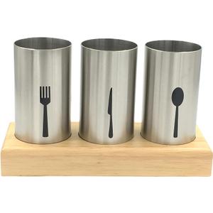 4PC Flatware Caddy Holder Stainless Steel Small