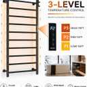 Electric Heated Towel Warmer Rack 10-Bar Aluminum Wall Mounted, Black 165W