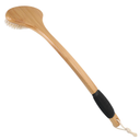 OWIIZI Back Scrub Brush for Shower,Stiff Boar Bristles Bamboo Curved Long Handle Antiskid Body Bath Brush for Back Use Wet or Dry,Deep Cleanse Large Surface Back Scrubber