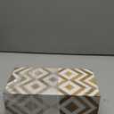 ARNCRAFT Decorative Storage Box, Handmade Chevron Pattern, Boho Style, Multipurpose Gift Box (yellow black white zigzag, 8X4X2.5 Inch)