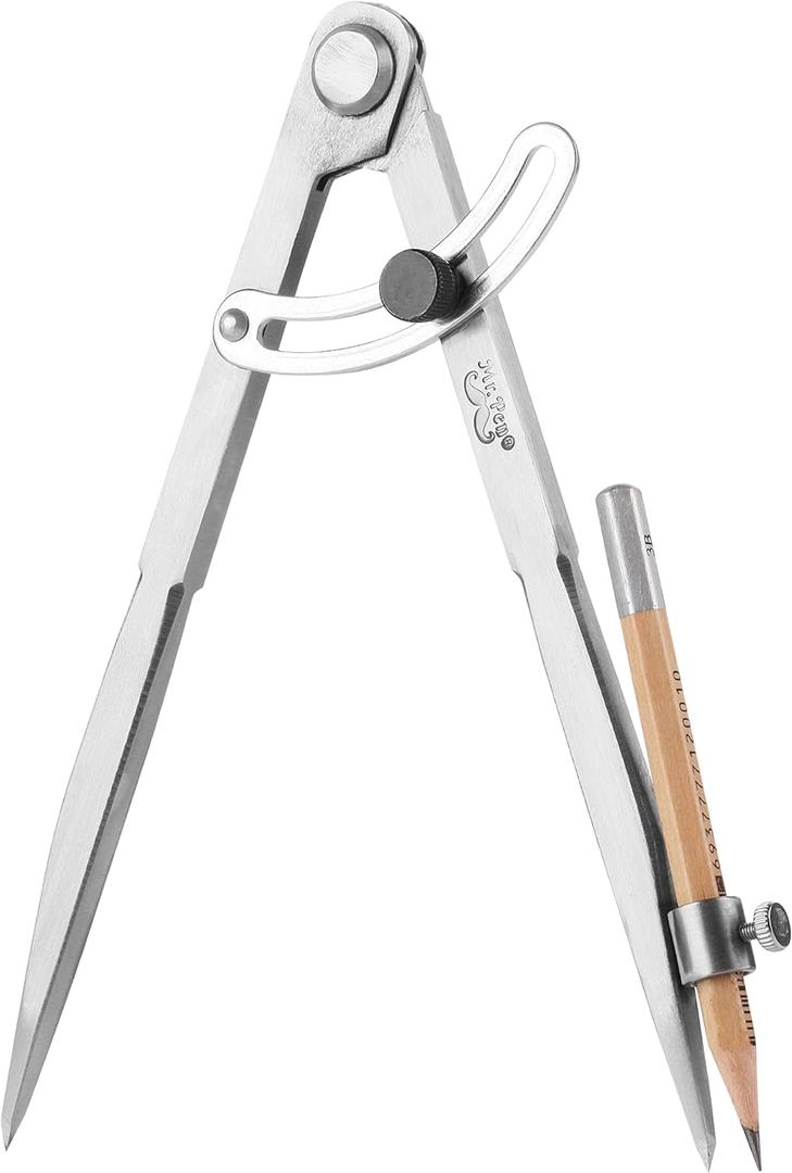 Mr. Pen- Professional Compass for Woodworking, Large Compass for Geometry, Compass Drawing Tool, Woodworking Compass, Pencil Compass for Carpenter, Drafting (8-inch/3 2/3-ounce)