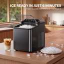 Nugget Ice Maker Countertop, Soft Chewable Pellet Ice, 35lbs/Day | Stainless Steel Ice Maker Ready in 6 Mins with Touch Screen, Auto Ice Drop, Self-Cleaning, Scoop Included for Kitchen Office