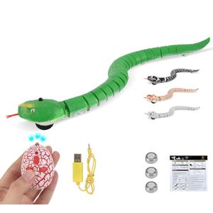 FauKait Remote Control Snake Toy RC&Robot Electric Snake Toy Fast Moving of Fake Rattlesnake Christmas Halloween Toys Party Favor Gifts Joke Prank for Kids Boys(Green)