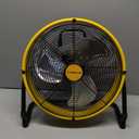 12" Battery Operated Floor Fan for Dewalt 20V Max Battery, Portable Fan with AC Adapter and USB Output, Metal Industrial High Velocity, Stepless Speed Cordless Fan for Jobsite Garage Camping Emergency