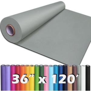 PerkHomy 36" x 1,440" (120') Light Grey Kraft Paper Roll for Craft Bulletin Board Paper Art Table Covering Crafting Gift Wrapping Bouquet Packing Parcel 80GSM 55LB (Light Grey, 36" x 120')