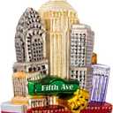 Kurt Adler NYC Cityscape Glass Ornament, 5.35-Inch